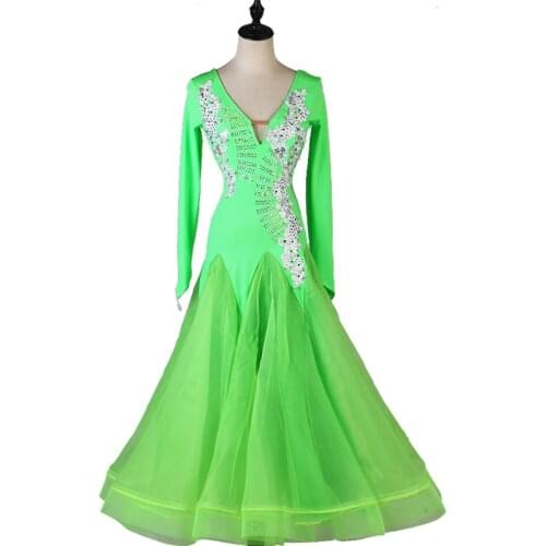 Ballroom dress waltz dress rumba standard smooth dance dresses Ballroom dance competition dress Light purple