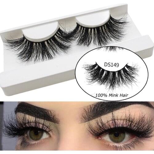 1Pair 25mm 100% 3D Mink False Eyelashes Handmade Dramatic Long Wispies Fluffy Natural Volume Lash Extension Beauty Eye Makeup