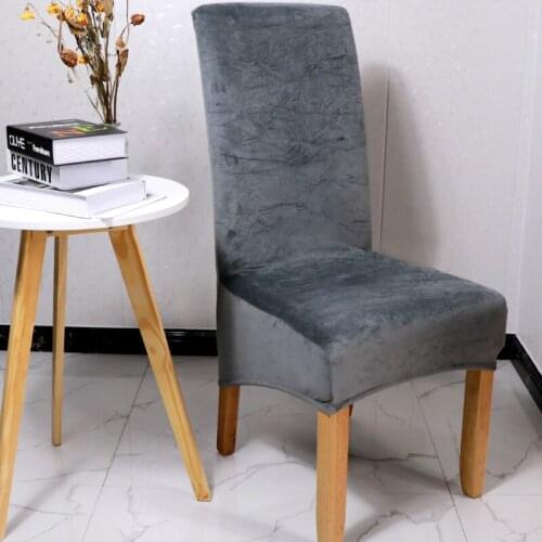 Capa de cadeira de veludo fox, capa de tecido com tamanho grande para cadeira estilo europeu e restaurante banquete de festa