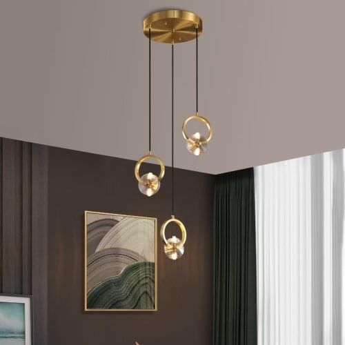 Modern Diamond Chand Minima Led Pendant Lights Hanging Lamp Crystal Light Nordic Pendant Suspension Indoor Lighting Fixtures