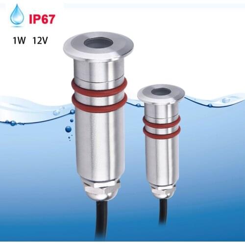 12V 1W 22mm LED Underground Light IP67 Buried Mini Outdoor floor light Inground Garden Path Yard Landscape Lamp