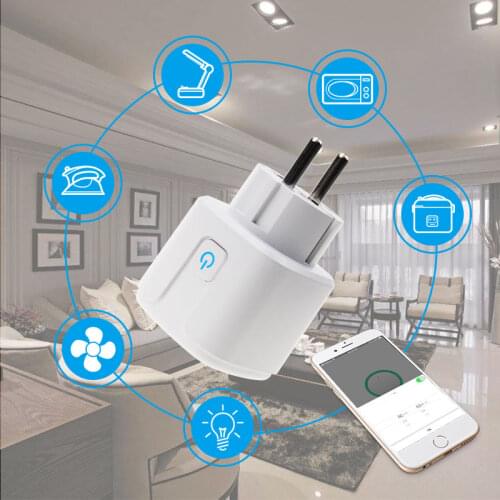 EU Smart Wifi Plug Adapter Power Socket With Timer Outlet Remote Wifi Plug Support Alexa Google Home 16A with Power Monitoring