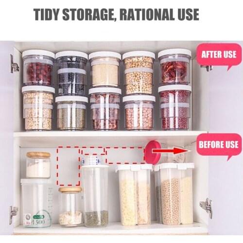 Vacuum Food Storage Compressed Cup Food Storage Container Jar Plastic Cup Multigrain Storage Jar Transparent Sealed Jar