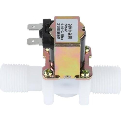 1PC Plastic 1/2'' 12V 24V 220V Electric Magnetic Water Control Valve Solenoid Valve Switch Normally Closed Water Pump Bathroom