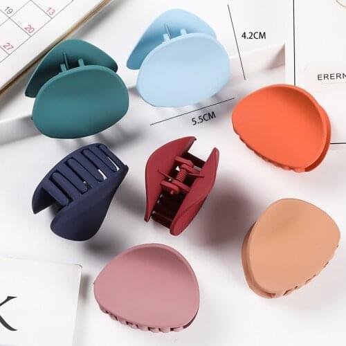 1PC New Cute Small solid Color Geometric Acrylic Hairpins Hair Clip Crab For Women Girl Clamp Hair Accessorie Headwear