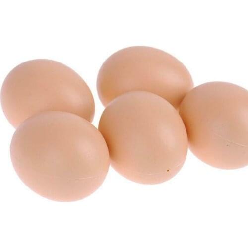 5pcs Plastic Fake Dummy Eggs Poultry Chicken Joke Prank For DIY Party Decor Egg Hand Painting Graffiti Supplies