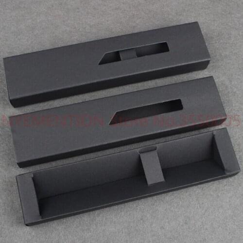 500pcs/lot white/black blank paper pen box pen case pen holder gift box with hollow window Size:18*4*2cm