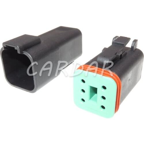 6 Pin Black DT DT06-6S DT04-6P Auto Vehicle Speed Accelerator Pedal Socket Automotive Connector Waterproof Plug For Deutsch