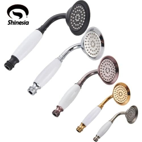 Shinesia Black Bronze Rainfall Hand Shower for Bath Shower Faucet Set Bathroom Accessories 6 Colors