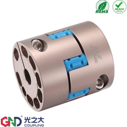GND Flexible aluminum alloy coupling GFJC D70*L75 high rigidity jaw spider High rigid plum-shaped clamping series couplings