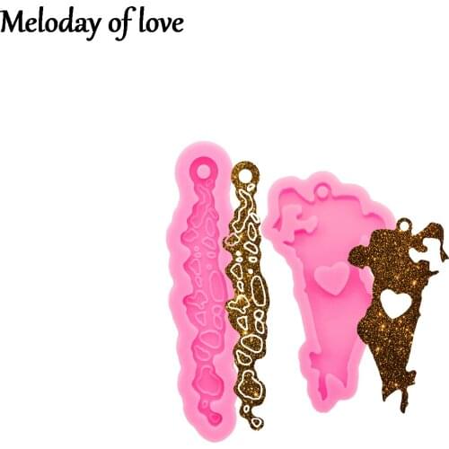 Glossy Maldives Map Shape Necklace Silicone Mold, Epoxy Jewelry Resin Casting Moulds, Molds to Make Crafts with Epoxy DY0968