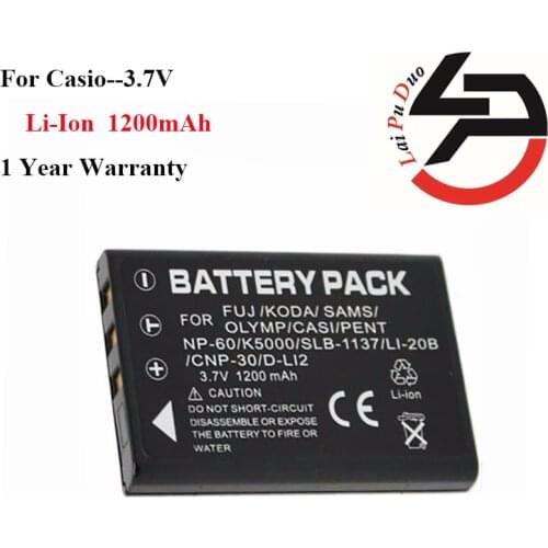Hot sale! High Quality 1200mAh New Replacement Battery For Casio NP-30 NP30 NP 30 CNP-30 NP-60 FNP-60 50i F401 F601Z F410 M603