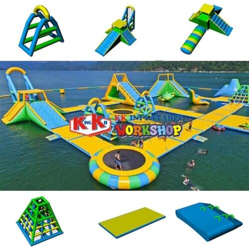 Customized color sea open inflatable amusement water parks for adults and kids