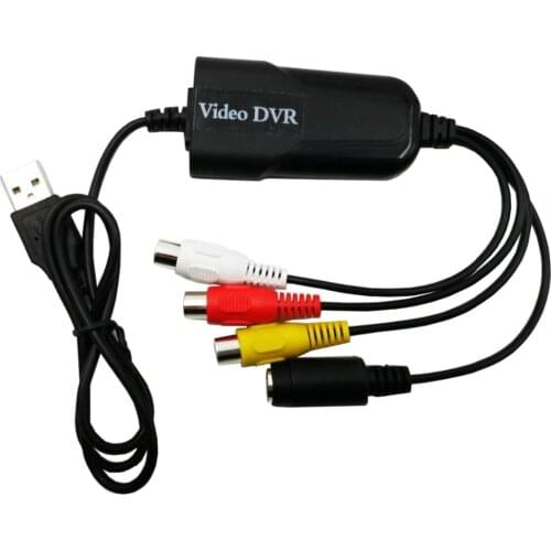 USB 2.0 Video Capture Card No Need to Install the Drive CVBS/AV & S-Video to USB 2.0 Use for VHS Cameras DVD Support Windows 10