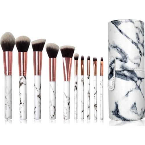 Explosion models 10 sticks Marble makeup brush loose powder brush beauty brush makeup set for women sh1100105