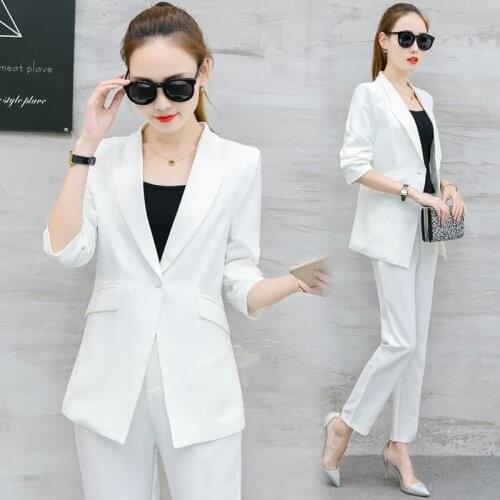 Suit suit Spring and Autumn womens new Slim temperament small fragrant wind was thin fashion Two pieces / set