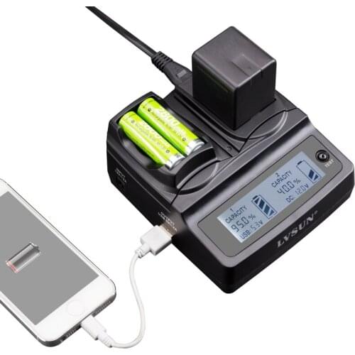 LVSUN Universal Phone AA Camera Car/AC EN-EL10 EN EL10 Charger Adapter For Gopro Hero 5 4 Nikon COOLPIX S200 S205 S210 S220 S230