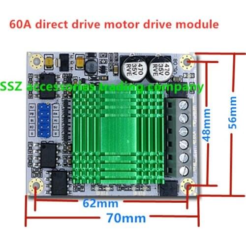 Motor drive module DC motor drive Motor speed controller High-power H-bridge 60A dual