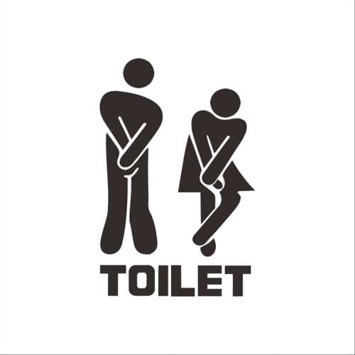 Toilet Entrance Sign Decal Wall Sticker For Shop Office Home Cafe Hotel Toilet Bathroom Wall Door Decoration