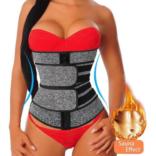 Neoprene Sauna Shaper Waist Trainer Corset Sweat Slimming Belt for Women Weight Loss Compression Trimmer Workout Fitness