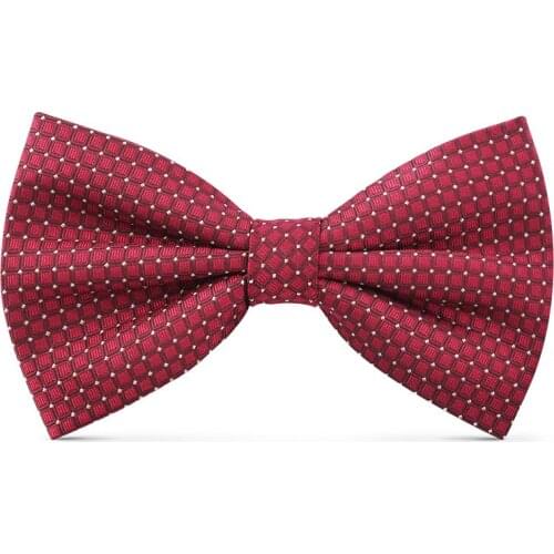 2019 New Fashion Mens Bow Ties for Wedding Double Fabric Plaid Red White Dot Bowtie Club Banquet Butterfly Tie with Gift Box