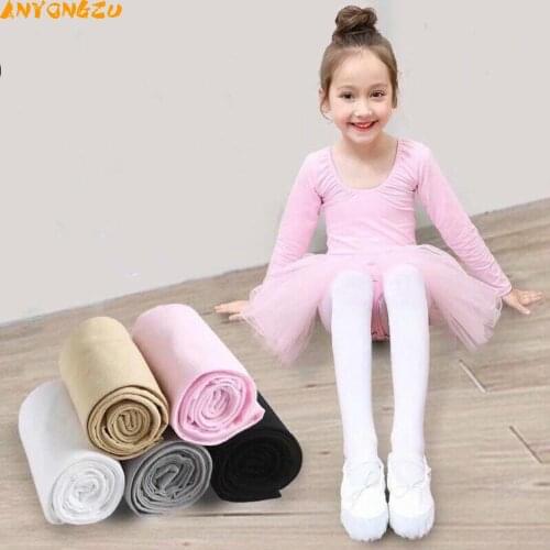 2020 New Spring And Summer Children White Pantyhose Girls Dance Velvet Thin Leggings silky Students Professional High Elastic