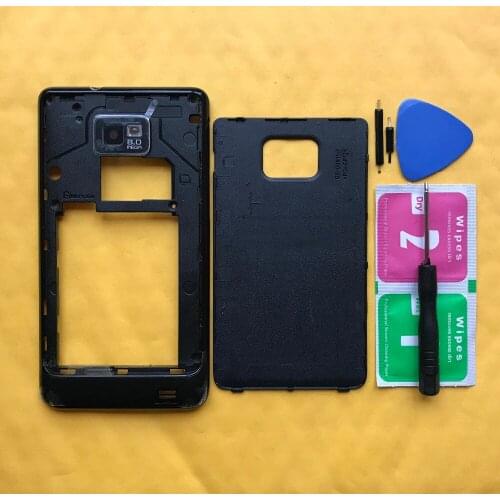 Original Phone Housing Case For Samsung Galaxy S2 S II I9100 9100 Middle Frame With Rear Back Battery Cover And Buttons