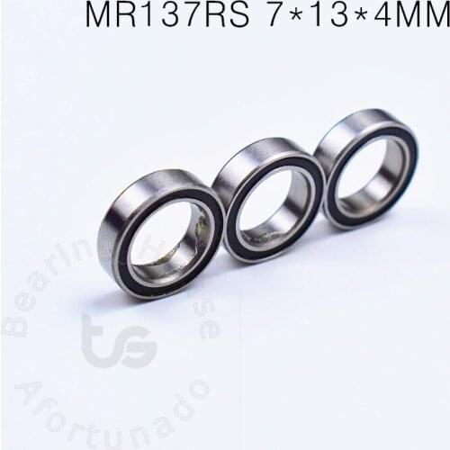 MR137RS 7*13*4(mm) 10pieces free shipping bearing ABEC-5 rubber Sealed Miniature Mini Bearing MR137 chrome steel bearings