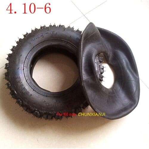 Good quality 4.10-6 tire and inner tubeFit for All Models ATV Go kart MIni Quad 47cc 49cc snowplow tires Snowmobile tires