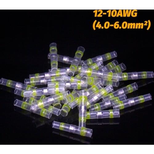 Wire Connectors 10/50 PCS Solder Seal - Heat Shrink Solder Butt Connectors - Solder Connector Kit - Automotive Marine Insulated