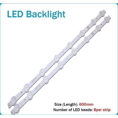 New 2 PCS 8LEDs 600mm LED backlight strip for LG 32LJ510U HC320DXN-ABSL1-A142 SSC_32LJ61_HD S SSC_32LJ61_HD_8LED
