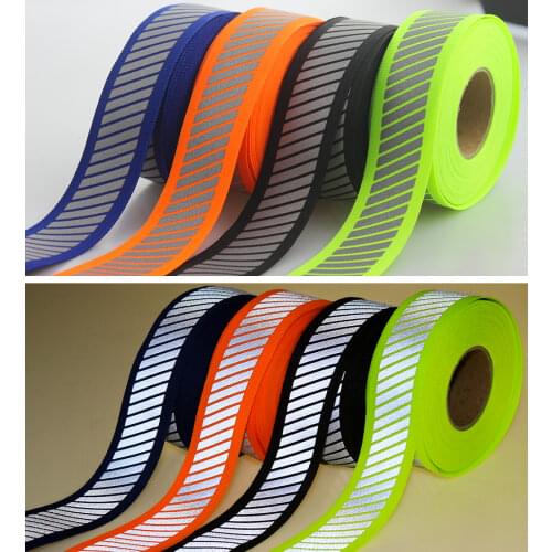 Silver Reflective Fabric Webbing Ribbon Trim Stripe Warning Tape For Clothes Sew on 3cm x 2meter
