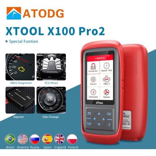 XTOOL 2019 X100 PRO2 Auto Key Programmer/Mileage Adjustment X100PRO ECU Reset Code Read Car Tools Adapter Free Update