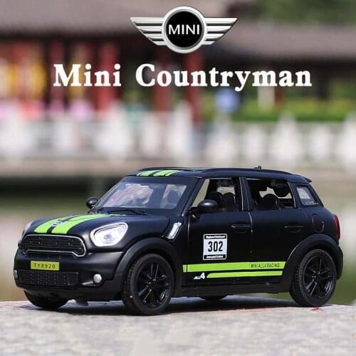 1:32 Bmw Mini Mini Alloy Car Model Childrens Toy Car Sound And Light Pull Back Simulation Car Decoration Boy Gift Collection