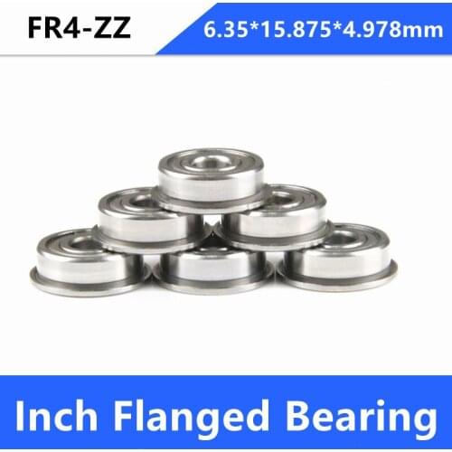 100pcs FR4ZZ FR4Z FR4 ZZ Z 1/4" x 5/8" x 0.196" Inch flanged flange Ball Bearing shielded 6.35*15.875*4.978mm