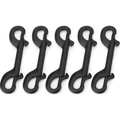 5pcs Durable 316 Stainless Steel 100mm Double Ended Clip Hook Bolt Snap Scuba Diving Buckle Diving Kayak Paddle Leash Accessorie