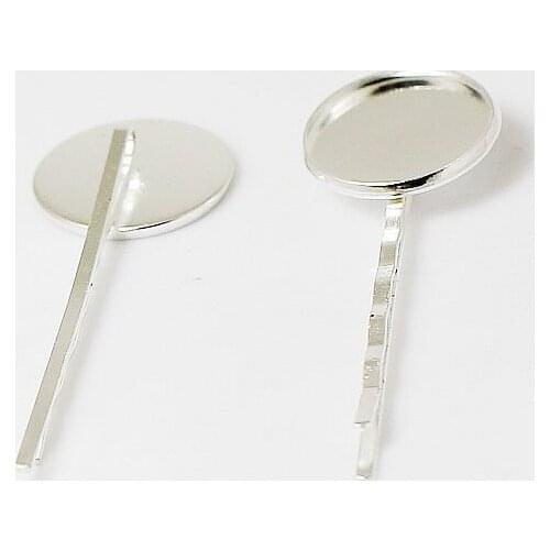 Beadsnice fashion hair findings hairpin clips diy hair pins dia 18mm long 55MM wholesale jewelry accessories brass ID 10800