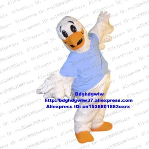 White Snow Goose Pigeon Dove Seagull Sea Gull Sea Mew Bird Mascot Costume Adult Character THEME PARK Popular Campaign zx2125