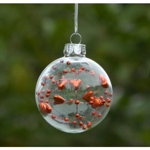 Free Shipping 2pcs/pack Diameter=12cm Transparent Ball Shaped Glass Pendant Wedding Party Decorative Hanging Ball Christmas Ball