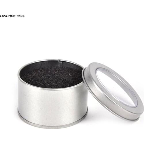 Silver Round Metal Jewelry Watch Gift Box Display Case With Cushion Watch Organizer Box Holder Display 6.5*4cm