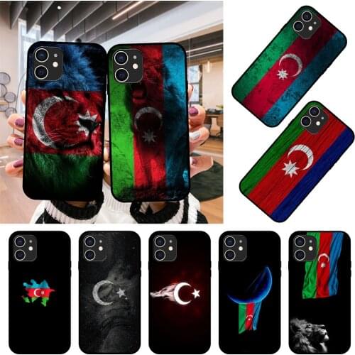 Phone Case For Apple IPhone 12 Mini 11 Pro XR X MAX SE XS 4 5 6 6S 7 8 E Plus Black Cover Etui Tpu Coque Azerbaijan Buta Flag