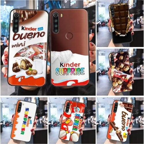 Kinder Surprise bueno Egg Phone case For Xiaomi Redmi Note 7 7A 8 8T 9 9A 9S 10 K30 Pro Ultra Frosted black trend back luxury