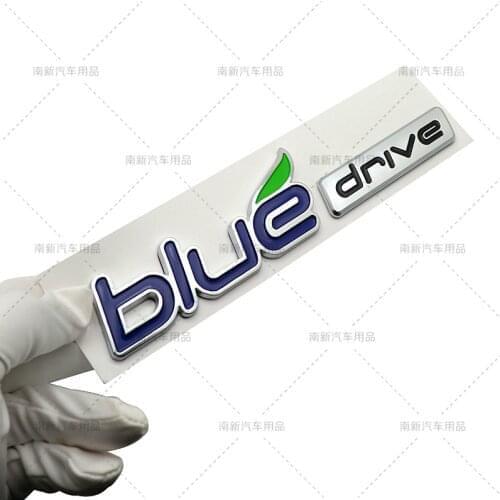 1Pcs ABS 3D Blue Drive Emblem Badge Car Rear Trunk Sticker Car Styling For Hyundai Sonata Hybrid ACCENT SOLARIS TUCSON KIA