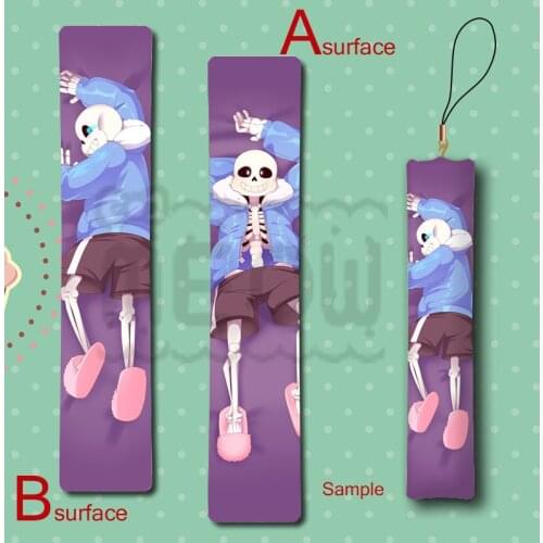 Hot Game Undertale Characters sans x frisk Cool Anime Mini Dakimakura Keychain Pillow Hanging Decoration Phone Strap