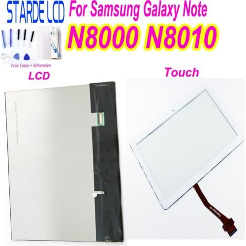 GT-N8000 LCD For Samsung Galaxy Note GT-N8000 N8000 N8010 LCD Display+Touch Screen Digitizer Glass Panel Replacement with Tools
