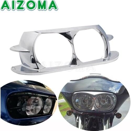 Motorcycle Twin Headlight Fairing Trim Cover Bezel For Harley Touring CVO Road Glide Ultra FLTRU FLTRX FLTRUSE Special FLTRXS