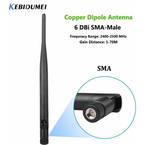 Kebidumei WiFi Antenna 2.4GHz 5dBi 802.11b/g Aerial SMA Male For Mini PCI U.FL IPX To SMA Male Pigtail Cable Wireless Router