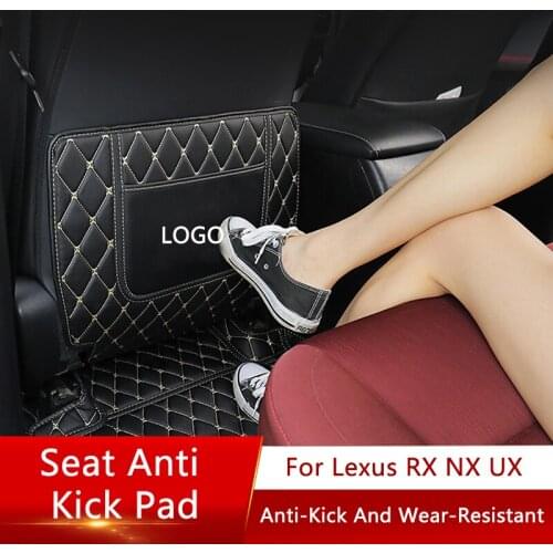QHCP Car Seat Anti-kick Mat Anti-dirty Mat Armrest Box Covers Protection Leather For Lexus NX200 300 RX300 450H UX260H Accessory