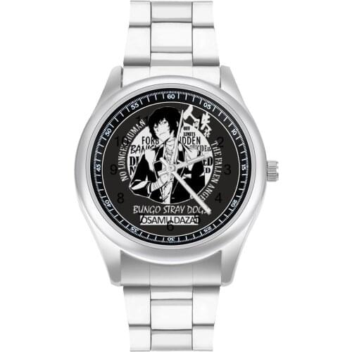 Bungou Stray Dogs Quartz Watch Steel Photo Wrist Watch Man Fitness Unusual Photo Wristwatch