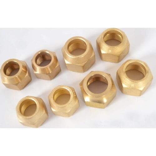 Copper nut air conditioning tube nut brass screw fitting copper hat